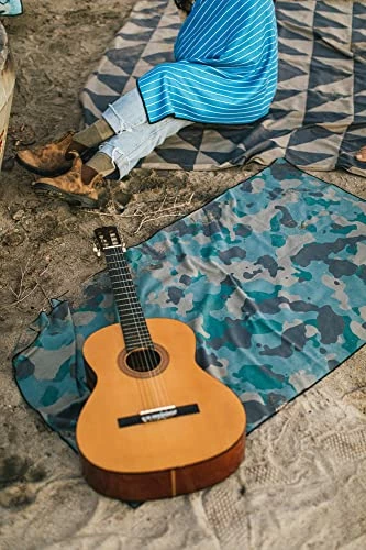 Nomadix Festival Blanket - Perfect For Picnics, Camping, & Lawn Seating - Plush Top & Water Resistant Base - Made With Post Consumer Recycled Materials - Stripes Retro - 60x70 5 Nomadix Festival Blanket - Perfect For Picnics, Camping, & Lawn Seating - Plush Top & Water Resistant Base - Made With Post Consumer Recycled Materials - Stripes Retro - 60x70 - Image 3