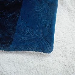 Tache Home Fashion Tache 63x87 Embossed Super Soft Warm Fluffy Cozy Cuddly Night Blue Sherpa Throw Blanket, For Couch, Sofa Or Twin Size Bed Light Blue -Electric Blankets Sales 2022 51VUZF8Y9bL