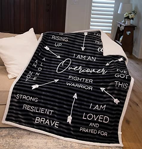 WiseOwell Wish OWL Overcomer Letterboard Healing Compassion Blanket | Get Well Soon Gifts For Men | Comfort Items For Chemo Patients | Inspirational Gifts For Women Cancer Gifts For Men 5 WiseOwell Wish OWL Overcomer Letterboard Healing Compassion Blanket | Get Well Soon Gifts For Men | Comfort Items For Chemo Patients | Inspirational Gifts For Women Cancer Gifts For Men - Image 3