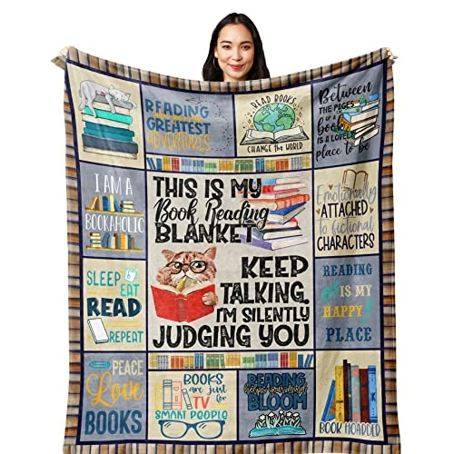 POQUSH Book Lovers Gifts Blanket 80"x60",Gifts For Book Lovers Women, Women Reading Gifts For Book Lovers,Book Reader Gifts,Book Club /Bookworm Gifts For Reading Lover Bookish,Literary Gifts Ideas 3 POQUSH Book Lovers Gifts Blanket 80"x60",Gifts For Book Lovers Women, Women Reading Gifts For Book Lovers,Book Reader Gifts,Book Club /Bookworm Gifts For Reading Lover Bookish,Literary Gifts Ideas