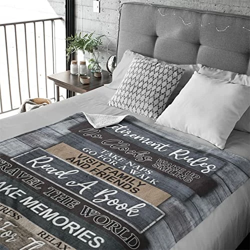 Mubpean Retirement Gifts For Men - Retirement Blanket - Funny Retirement Gifts For Party Decorations - Happy Retirement Gifts Blanket For Dad Grandpa Husband Brother Social Worker Teacher 60"x 50" 5 Mubpean Retirement Gifts For Men - Retirement Blanket - Funny Retirement Gifts For Party Decorations - Happy Retirement Gifts Blanket For Dad Grandpa Husband Brother Social Worker Teacher 60"x 50" - Image 3