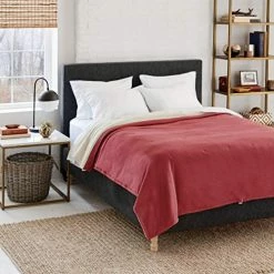 Eddie Bauer | Signature Reversible Fleece/Sherpa Electric Heated Blanket With Safe & Warm Low-Voltage Technology, Twin, Redwood -Electric Blankets Sales 2022 51W1EQumWLL. AC 1