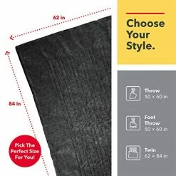 Vremi Electric Blanket - 62 X 84 Inches Twin Heated Blanket With 6 Heat And 8 Time Settings - Flannel Fleece - 20 Feet Long Cord, Backlit LCD Remote, Auto Shut Off, Machine Washable 16 Vremi Electric Blanket - 62 X 84 Inches Twin Heated Blanket With 6 Heat And 8 Time Settings - Flannel Fleece - 20 Feet Long Cord, Backlit LCD Remote, Auto Shut Off, Machine Washable -Electric Blankets Sales 2022 51WVhnEFj6L