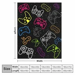 BVCRF Gaming Flannel Blanket Gamer Gamepad Throw Blanket 3D Print Ultra Soft Home Decor Comfortable Bedding For Sofa Bed Couch Travel 50"X40" Color 2 -Electric Blankets Sales 2022 51WgwDWUSPL