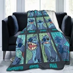 Gearbest Cute Cartoon Stitch Super Soft Flannel Throw Blanket For Bed, Living Room Sofa, Camping, Cold Travel For All Seasons 50"X40" Pink And Blue 22 Gearbest Cute Cartoon Stitch Super Soft Flannel Throw Blanket For Bed, Living Room Sofa, Camping, Cold Travel For All Seasons 50"X40" Pink And Blue -Electric Blankets Sales 2022 51WiM9B2BHL. AC
