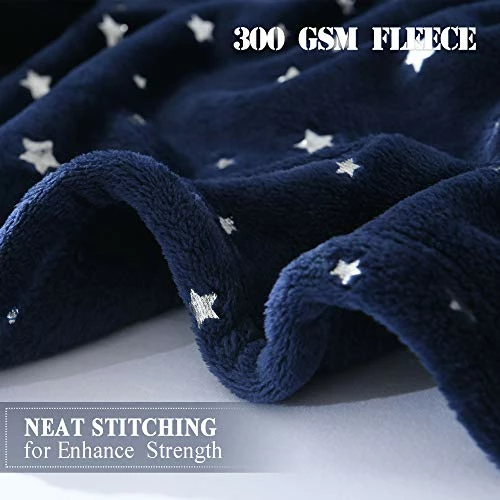NANPIPER Throw Blanket, Ultra Soft Thick Microplush Bed Blanket, All Season Premium Fluffy Microfiber Fleece Throw For Sofa Couch (Twin Size 65"x80", Navy Blue) 5 NANPIPER Throw Blanket, Ultra Soft Thick Microplush Bed Blanket, All Season Premium Fluffy Microfiber Fleece Throw For Sofa Couch (Twin Size 65"x80", Navy Blue) - Image 3