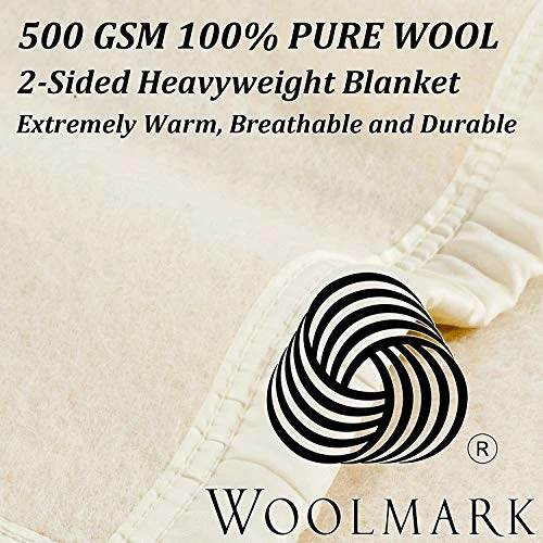 Poyet Motte Made In France Poyet Motte Aubisque 500GSM Heavyweight 100-Percent Wool Blanket (Full/Queen, Natural) 5 Poyet Motte Made In France Poyet Motte Aubisque 500GSM Heavyweight 100-Percent Wool Blanket (Full/Queen, Natural) - Image 3