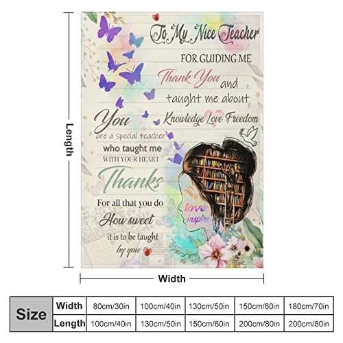 Dvtqtiqpa Teacher Blanket Gifts For Women - Lightweight Soft Blankets For Teacher Appreciation Teacher's Day Birthday Back To School Graduation Gift Ideas 60"X50" 4 Dvtqtiqpa Teacher Blanket Gifts For Women - Lightweight Soft Blankets For Teacher Appreciation Teacher's Day Birthday Back To School Graduation Gift Ideas 60"X50" - Image 2