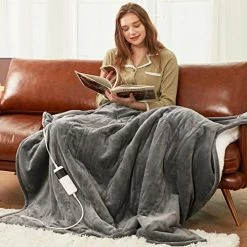Greenoak Heated Electric Throw Blanket, 50“ X 62” Heating Blanket, Thick Soft Warming Plush Electric Lap Blanket Sherpa For Adults With 5-Position Timer &10 Heating Levels (Grey) Light Grey 15 Greenoak Heated Electric Throw Blanket, 50“ X 62” Heating Blanket, Thick Soft Warming Plush Electric Lap Blanket Sherpa For Adults With 5-Position Timer &10 Heating Levels (Grey) Light Grey -Electric Blankets Sales 2022 51XEYzxniAL. AC