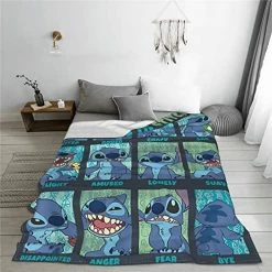 Gearbest Cute Cartoon Stitch Super Soft Flannel Throw Blanket For Bed, Living Room Sofa, Camping, Cold Travel For All Seasons 50"X40" Pink And Blue 24 Gearbest Cute Cartoon Stitch Super Soft Flannel Throw Blanket For Bed, Living Room Sofa, Camping, Cold Travel For All Seasons 50"X40" Pink And Blue -Electric Blankets Sales 2022 51XM8SuiQdL. AC