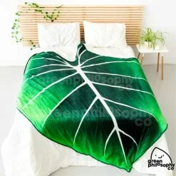 Green Philosophy Co. Giant Leaf Blanket (Philodendron Gloriosum) -Electric Blankets Sales 2022 51XNSocffzL