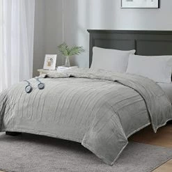 MP2 Electric Blanket King Size With Dual Control, Micro Plush Heated Blankets | Machine Washable With 20 Heating Levels & 10 Hours Shut Off, UL Certified | 90x100 Inch, Ivory [Advanced] -Electric Blankets Sales 2022 51Xis1v6BL. AC