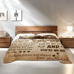 BMPUDERY Gifts For Wife Blanket From Husband I Love You Wedding Anniversary Birthday Christmas Valentine's Mother's Day Blankets Romantic Present Gift For Her Women (60x50inch) 18 BMPUDERY Gifts For Wife Blanket From Husband I Love You Wedding Anniversary Birthday Christmas Valentine's Mother's Day Blankets Romantic Present Gift For Her Women (60x50inch) -Electric Blankets Sales 2022 51XttypCCvL