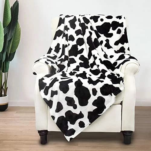 KING DARE Cow Blanket Pink Cow Printing Throw Gift For Kids Adults Couch Bed Cow Decor (Cows Patten-Pink, 50x60) Cows Print-spot 13 KING DARE Cow Blanket Pink Cow Printing Throw Gift For Kids Adults Couch Bed Cow Decor (Cows Patten-Pink, 50x60) Cows Print-spot - Image 11