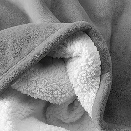 Bare Home Sherpa Fleece Blanket - Twin/Twin Extra Long Blanket - Blanket For Bed, Sofa, Couch, Camping And Travel - Warm & Lightweight - Fluffy & Soft Plush Blanket - Reversible (Twin/Twin XL, Grey) 11 - Red 7 Bare Home Sherpa Fleece Blanket - Twin/Twin Extra Long Blanket - Blanket For Bed, Sofa, Couch, Camping And Travel - Warm & Lightweight - Fluffy & Soft Plush Blanket - Reversible (Twin/Twin XL, Grey) 11 - Red - Image 5