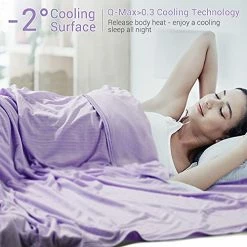Cooling Throw Blanket For Sleeping - Luxear Lightweight Summer Blankets For Hot Sleepers - Natural Bamboo Fiber Light Blankets For Bed Breathable Sleeping Blankets For Night Sweats - Purple 16 Cooling Throw Blanket For Sleeping - Luxear Lightweight Summer Blankets For Hot Sleepers - Natural Bamboo Fiber Light Blankets For Bed Breathable Sleeping Blankets For Night Sweats - Purple -Electric Blankets Sales 2022 51YHWT95SbS