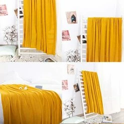 NTBAY Natural Bamboo Cable Knit Oversized Throw Blanket, 3lbs Soft And Cooling Touch Twin Bed Blanket, 60x80 Inches, Yellow -Electric Blankets Sales 2022 51Ydexhgg6L