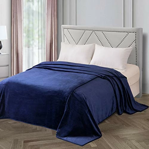 YardsBee Extra Large Blanket 120 X 120 Inches Lightweight Soft Smooth Big Navy Flannel Blanket 10' X 10' For Bed Large Christmas Blanket Gift For Family 8 YardsBee Extra Large Blanket 120 X 120 Inches Lightweight Soft Smooth Big Navy Flannel Blanket 10' X 10' For Bed Large Christmas Blanket Gift For Family - Image 6