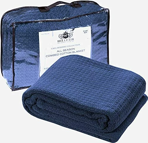 100% Soft Premium Combed Cotton Thermal Blanket– Queen Blankets– Soft Cozy Warm Cotton Blanket– Bed Throw Blanket– Queen Bed Blankets– All Season Cotton Blanket– Grey Queen Cotton Blankets-By HILLFAIR 13 100% Soft Premium Combed Cotton Thermal Blanket– Queen Blankets– Soft Cozy Warm Cotton Blanket– Bed Throw Blanket– Queen Bed Blankets– All Season Cotton Blanket– Grey Queen Cotton Blankets-By HILLFAIR - Image 11