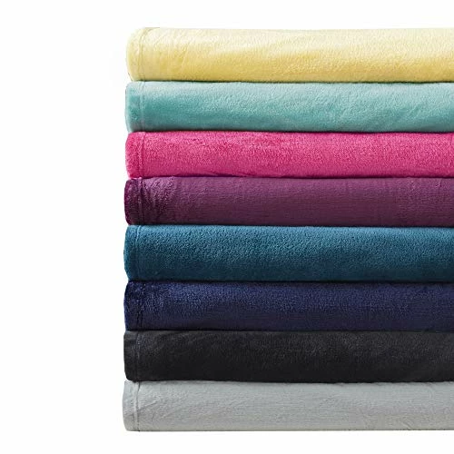 Intelligent Design - ID51-822 Microlight Plush Luxury, Oversized Throw-Blanket, Premium All Season Cover For Bed, Couch, Full/Queen, Aqua 7 Intelligent Design - ID51-822 Microlight Plush Luxury, Oversized Throw-Blanket, Premium All Season Cover For Bed, Couch, Full/Queen, Aqua - Image 5