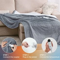 Bedsure Heated Electric Blanket Twin - Soft Heated Blanket, 6 Heat Settings Heating Blanket With 10 Time Settings, 8hrs Timer Auto Shut Off (62×84 Inches, Grey) 19 Bedsure Heated Electric Blanket Twin - Soft Heated Blanket, 6 Heat Settings Heating Blanket With 10 Time Settings, 8hrs Timer Auto Shut Off (62×84 Inches, Grey) -Electric Blankets Sales 2022 51ZVu34xXOL 1