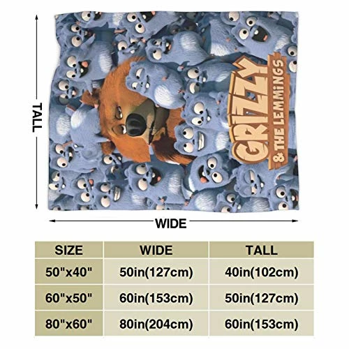 Hopynu Bear And The Lemmings Blankets, Lightweight All-Season Plush Blankets, Microfiber Fluffy Blankets (for Chairs/Beds/Sofas (50 In X 40 In) 5 Hopynu Bear And The Lemmings Blankets, Lightweight All-Season Plush Blankets, Microfiber Fluffy Blankets (for Chairs/Beds/Sofas (50 In X 40 In) - Image 3