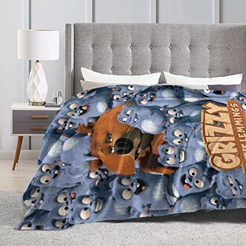 Hopynu Bear And The Lemmings Blankets, Lightweight All-Season Plush Blankets, Microfiber Fluffy Blankets (for Chairs/Beds/Sofas (50 In X 40 In) 6 Hopynu Bear And The Lemmings Blankets, Lightweight All-Season Plush Blankets, Microfiber Fluffy Blankets (for Chairs/Beds/Sofas (50 In X 40 In) - Image 4