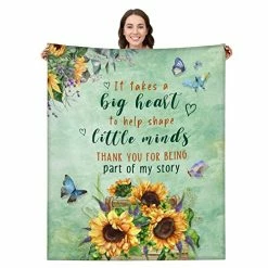 FAIVHSO Teacher Appreciation Gifts Flannel Soft Fleece Bed Blanket For Teachers Happy Retirement Gifts 50x60in