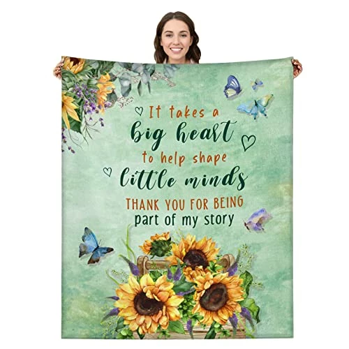 FAIVHSO Teacher Appreciation Gifts Flannel Soft Fleece Bed Blanket For Teachers Happy Retirement Gifts 50x60in 3 FAIVHSO Teacher Appreciation Gifts Flannel Soft Fleece Bed Blanket For Teachers Happy Retirement Gifts 50x60in