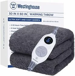 Westinghouse Electric Blanket Full Size, Soft Plush Sherpa Heated Blanket With 10 Heating Levels & 1-12 Hours Auto-Off, Machine Washable, 62x84 Inches, Darkgrey 21 Westinghouse Electric Blanket Full Size, Soft Plush Sherpa Heated Blanket With 10 Heating Levels & 1-12 Hours Auto-Off, Machine Washable, 62x84 Inches, Darkgrey -Electric Blankets Sales 2022 51ZbSjjjkLL. AC