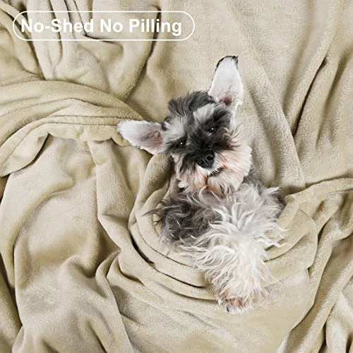 PHF Ultra Soft Fleece Blanket King Size, No Shed No Pilling Luxury Plush Cozy Flannel 300GSM Lightweight Blanket For Bed, Couch, Chair, Sofa Suitable For All Season, 108" X 90", Khaki 6 PHF Ultra Soft Fleece Blanket King Size, No Shed No Pilling Luxury Plush Cozy Flannel 300GSM Lightweight Blanket For Bed, Couch, Chair, Sofa Suitable For All Season, 108" X 90", Khaki - Image 4