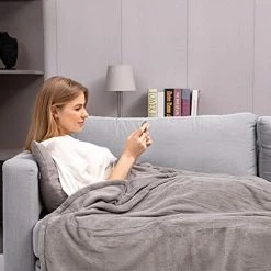 HNABAIC Heated Electric Blanket Queen Size, Flannel Fleece 1-10 Hours Auto-Off 10 Heating Levels (Gray, Queen Size 84" X 90" Dual Conntroller) Grey 13 HNABAIC Heated Electric Blanket Queen Size, Flannel Fleece 1-10 Hours Auto-Off 10 Heating Levels (Gray, Queen Size 84" X 90" Dual Conntroller) Grey -Electric Blankets Sales 2022 51ZvsAlUCKS