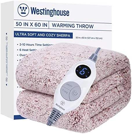 Westinghouse Electric Blanket Full Size, Soft Plush Sherpa Heated Blanket With 10 Heating Levels & 1-12 Hours Auto-Off, Machine Washable, 62x84 Inches, Darkgrey 17 Westinghouse Electric Blanket Full Size, Soft Plush Sherpa Heated Blanket With 10 Heating Levels & 1-12 Hours Auto-Off, Machine Washable, 62x84 Inches, Darkgrey - Image 15