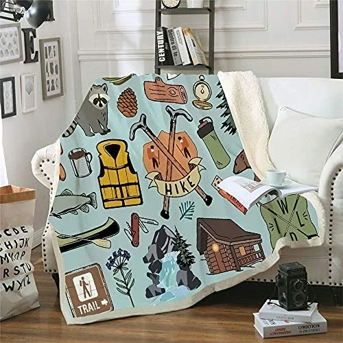 LINGXUQK YANR Camping Blanket Retro Bus Camper Decor Sherpa Blanket Happy Camping Soft Plush Fluffy Blankets Camper Bedding For Bed Sofa Couch Camping Gifts (Camping Blanket2, 130x150cm(50x60inches))… Camping Blanket 7 11 LINGXUQK YANR Camping Blanket Retro Bus Camper Decor Sherpa Blanket Happy Camping Soft Plush Fluffy Blankets Camper Bedding For Bed Sofa Couch Camping Gifts (Camping Blanket2, 130x150cm(50x60inches))… Camping Blanket 7 - Image 9