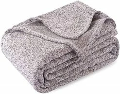 KAWAHOME Knit Blanket King Size For Bed Summer Lightweight Jersey Soft Breathable Comfortable Thin Blanket 280GSM, 108"X90" (Grey And White) -Electric Blankets Sales 2022 51aKXCCnK5L. AC 1