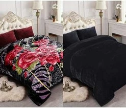 JML Heavy Fleece Blanket King(85"x95", 10lbs), 2 Ply Korean Mink Blanket - Soft Warm Thick Korean Mink Printed Plush Asian Fleece Raschel Bed Blanket For Autumn,Winter,Bed,Home,Gifts Red Floral -Electric Blankets Sales 2022 51aLQ1xsBbL. AC