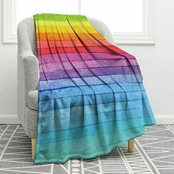 Jekeno Blanket Rainbow Colors Smooth Soft Blanket For Sofa Chair Bed Office Travelling Camping For Kids Adults 50"x60" -Electric Blankets Sales 2022 51agB3jqjhS. AC