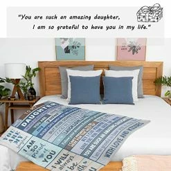 CUJUYO To My Daughter Gifts Blanket 60"x50" - Daughter Gifts From Mom/Dad Blankets - Gifts For Grown Daughter - Daughter Gifts From Mother/Father - Mothers Day Birthday Gift Ideas For Daughter -Electric Blankets Sales 2022 51ajJjC3ndL