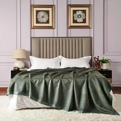 CUDDLE DREAMS Silk Bed Blanket For All Seasons, Accented With Silk-Charmeuse Border, Naturally Soft, Breathable (Silver Gray, King 108" × 90") -Electric Blankets Sales 2022 51b8Y98ltoL. AC