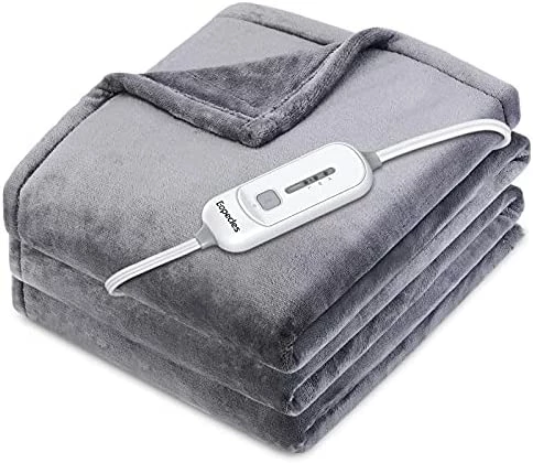 Eopecles Heated Blanket Electric Blanket Full Size, Reversible Flannel 72" X 84" For Full Bed, With 8 Hour Auto Off & 3 Heating Levels, Fast Heating Blanket-ETL Certification, Machine Washable,Grey 9 Eopecles Heated Blanket Electric Blanket Full Size, Reversible Flannel 72" X 84" For Full Bed, With 8 Hour Auto Off & 3 Heating Levels, Fast Heating Blanket-ETL Certification, Machine Washable,Grey - Image 7