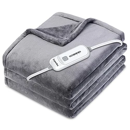 Eopecles Heated Blanket Electric Blanket Full Size, Reversible Flannel 72" X 84" For Full Bed, With 8 Hour Auto Off & 3 Heating Levels, Fast Heating Blanket-ETL Certification, Machine Washable,Grey 3 Eopecles Heated Blanket Electric Blanket Full Size, Reversible Flannel 72" X 84" For Full Bed, With 8 Hour Auto Off & 3 Heating Levels, Fast Heating Blanket-ETL Certification, Machine Washable,Grey