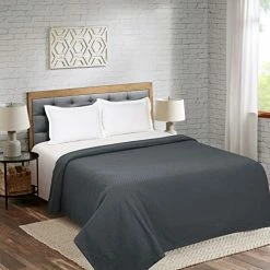 ELVANA HOME BELIZZI 100percent Cotton Bed Blanket, Breathable Thermal Blanket Full - Queen Size, Soft Chevron 90''x90'', Perfect For Layering Any All Season, Charcoal Grey 19 ELVANA HOME BELIZZI 100percent Cotton Bed Blanket, Breathable Thermal Blanket Full - Queen Size, Soft Chevron 90''x90'', Perfect For Layering Any All Season, Charcoal Grey -Electric Blankets Sales 2022 51bNfFZ6PNL