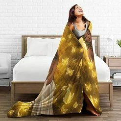 Syifasya African American Women Blanket Black Girl Blanket Lightweight Fleece Sofa Cozy Flannel Carpet Travel Sofa Bed Travel Picnic Blanket For Men Women 50"X40" African American Women10 -Electric Blankets Sales 2022 51bbfCf4b1L
