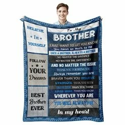 Quilazy Gifts For Brother Blanket, Brother Gifts From Sister, Brother Gifts Blanket, Big Brother Gift, Brother Birthday Gift For Brother, Gifts For Brother From Brother Adult Graduation Blanket 60"x 50" To My Daughter In Law Blanket