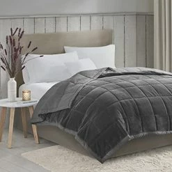 Madison Park Coleman Cozy Reversible Blanket, Luxury Plush All Season Down Alternative Cover For Bed, Couch And Sofa, King(108"x90"), Grey 27 Madison Park Coleman Cozy Reversible Blanket, Luxury Plush All Season Down Alternative Cover For Bed, Couch And Sofa, King(108"x90"), Grey -Electric Blankets Sales 2022 51c8gBhR1DL. AC