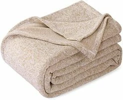KAWAHOME Knit Blanket King Size For Bed Summer Lightweight Jersey Soft Breathable Comfortable Thin Blanket 280GSM, 108"X90" (Grey And White) -Electric Blankets Sales 2022 51cOGtGp6EL. AC 1