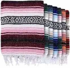 Craft & Kin Handcrafted Mexican Blanket, Serape Blanket, Mexican Blankets And Throws, Authentic Mexican Blankets, Yoga Blanket, Falsa Blanket, Tribal Blanket, Baja Blanket, Apricot, 50x70 Inches -Electric Blankets Sales 2022 51cS5q XYcL. AC
