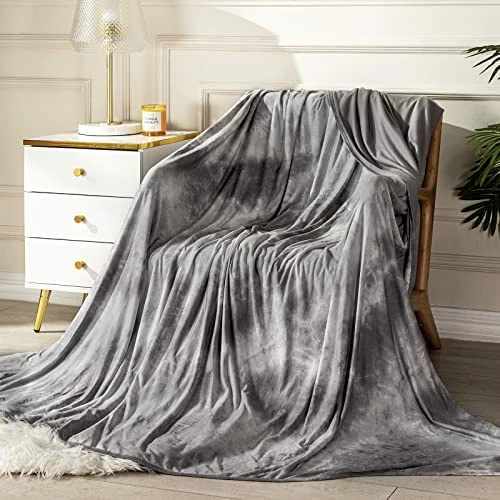 TOPCEE Cooling Blanket For Night Sweats Decorative Tie Dye,Absorbs Heat To Keep Cool On Warm Nights, Q-Max 0.5 Cooling Blankets For Hot Sleepers, Ultra-Cool Lightweight Blanket For Bed (Twin Size) Grey Watercolor 7 TOPCEE Cooling Blanket For Night Sweats Decorative Tie Dye,Absorbs Heat To Keep Cool On Warm Nights, Q-Max 0.5 Cooling Blankets For Hot Sleepers, Ultra-Cool Lightweight Blanket For Bed (Twin Size) Grey Watercolor - Image 5