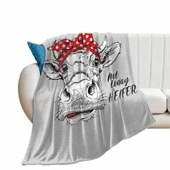 PLAYERACK Blanket Cow Print - Anti Pilling & Super Soft - Fuzzy All Seasons Fleece Blanket, Cozy Lightweight Flannel Blanket Suitable For Bed Sofa Chair 60 X 50 In Not Today Heifer