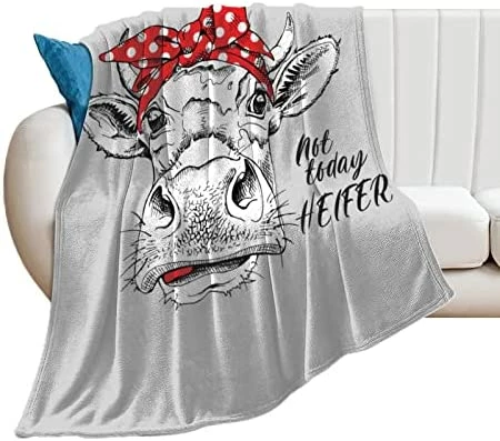 PLAYERACK Blanket Cow Print - Anti Pilling & Super Soft - Fuzzy All Seasons Fleece Blanket, Cozy Lightweight Flannel Blanket Suitable For Bed Sofa Chair 60 X 50 In Not Today Heifer 17 PLAYERACK Blanket Cow Print - Anti Pilling & Super Soft - Fuzzy All Seasons Fleece Blanket, Cozy Lightweight Flannel Blanket Suitable For Bed Sofa Chair 60 X 50 In Not Today Heifer - Image 15